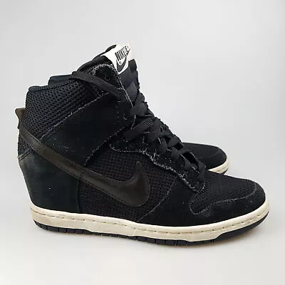 Women's NIKE 'Dunk Sky Hi Essential' Sz 7.5 US Shoes Black | 3+ Extra 10% Off • $83.99