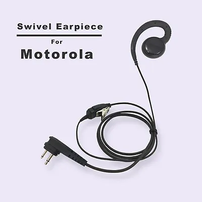 C-Shape Swivel PTT Earpiece For Motorola Radios RMU2080 RDM2070D Mag One BPR40 • $13.99