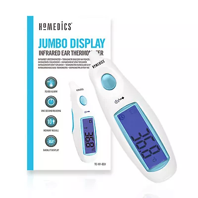 HoMedics Medical Ear Digital Thermometer Gun With Jumbo Display - Adult / Child • £9.99