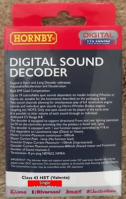 1 Single Decoder &Speaker TESTED R7140 Class 43 HST Valenta Hornby TTS DCC Sound • £50.90