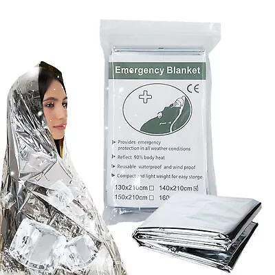 Emergency Mylar Thermal Blankets Space Blanket-Survival Camping Blanket • $8.45