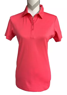 $20 • Buy New Puma Woman Pink Golf Tech Polo Jersey Short Sleeves Moisture Management  M