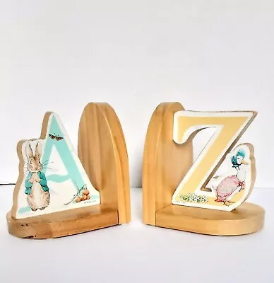 Discontinued 2012 Beatrix Potter Peter Rabbit Bunny Bookends. A To Z. FREE SHIP • $28
