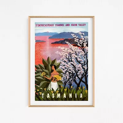 Tasmania Flower Season Travel Vintage Wall Art Poster Print. Great Decor • $76.05