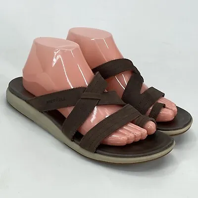 MERRELL Kalari Lore Wrap Slide Sandals Bracken Brown Women Size 9 (B15) • $29