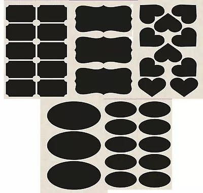 £1.49 • Buy Chalkboard Labels & Chalk Stickers Vintage Arts Crafts Blackboard Glass Jars
