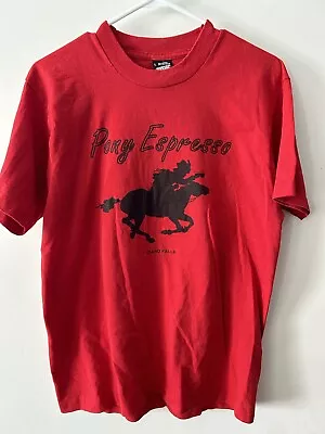 Vintage 80s Pony Express Idaho Falls T Shirt Large Screen Stars Minute Men Horse • $28