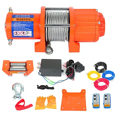4500LB 12V Electric Winch Towing Trailer Steel Cable Off Road W/wireless Remote • $144.99