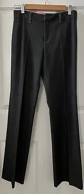 Vertigo Paris Women Dress Pants Sz 4 Gray Mid Rise Stretch Leg Straight France • $32.49