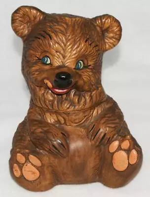 California Originals POTTERY ~ VINTAGE TEDDY BEAR COOKIE JAR USA # 405 1950s • $44.44