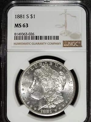 1881 S NGC MS 63 Morgan Silver Dollar ☆☆ UnCirculated ☆☆ Great Set Filler 026 • $74.89