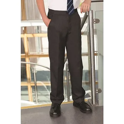 £6.50 • Buy Boys School Trouser Senior Uniform Including Big Sizes Long Legs Kids Trousers