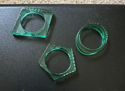 Clear Silicone Rings Mold 3pc. MARC JACOBS Geo Ring. Size L Colour Green • £40