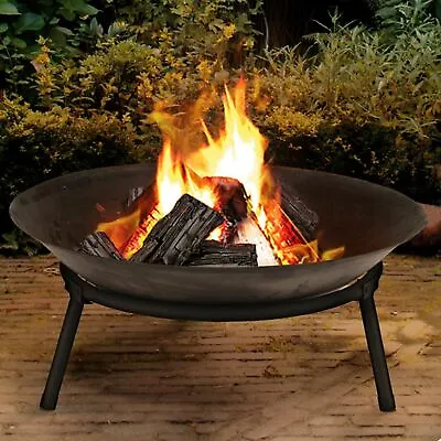 £26.99 • Buy Cast Iron Fire Pit Basket Garden Patio Heater Log Wood Charcoal Burner Brazier