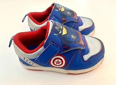 MARVEL Captain America CIVIL WAR Sneakers Athletic Shoes Small Boys YOUTH Size 9 • $9.99