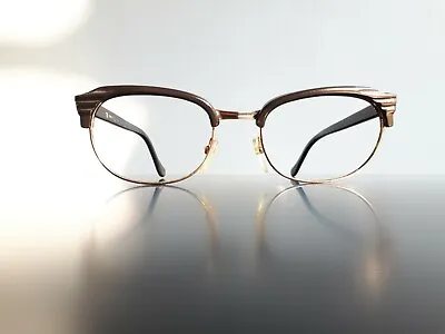 Browline Eyeglasses Gold Brown Colored Gold Field German Women Glasses Brille • $65