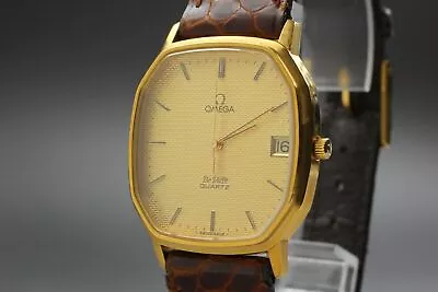【Vintage N MINT】 Omega DeVille Cal. 1332 Octagon Gold Qz Men's Watch From... • $619.91