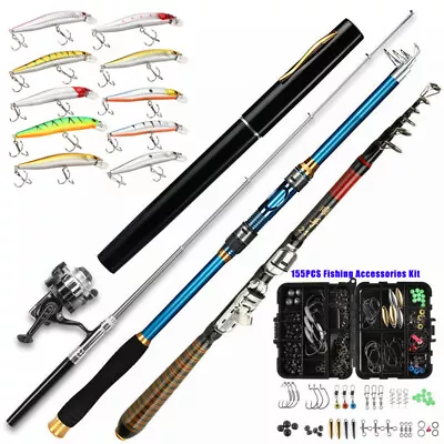 2024 Pocket Size Fishing Rod - Mini Pen Fishing Pole And Reel Combo Portable • $7.49