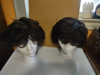 2 Vintage Wigs Short Brown Hair  • $39.99