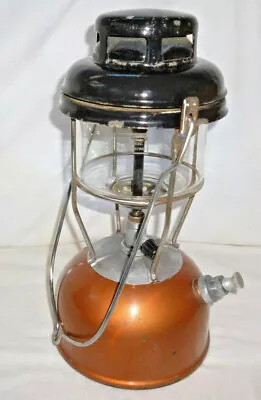 ANTIQUE VINTAGE KEROSENE STORM LANTERN TILLEY LAMP  - ENGLAND - Copper Enamel • $194.95