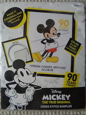 £5.99 • Buy Disney's Mickey Mouse  90 Years Of Mickey  Cross Stitch Sampler Kit
