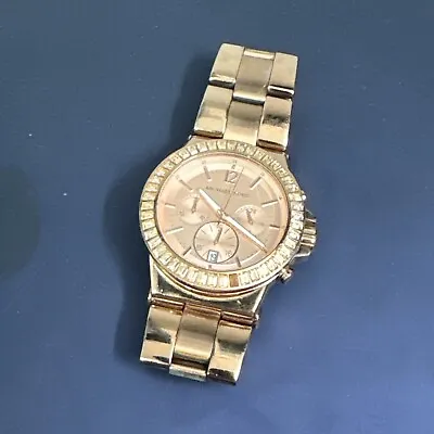 Michael Kors DYLAN Baguette-Bezel MK5412 Watch For Women Rose Gold • $24.99