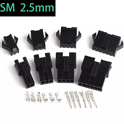 SM 2.5mm 2/3/4/6P Crimp Connector Male + Female + Crimp W2W(JST SM Type) • $4.20