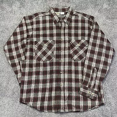 Five Brother Flannel Shirt Men's Large Plaid Workwear Lumberjack Trucker Retro • $34.99
