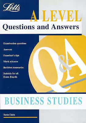 A-level Questions And Answers Business Studies By Martin Clinton (Paperback... • £9