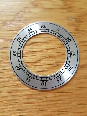 £4.95 • Buy NEW - 47mm Chapter Ring Clock Zone Dial Face - Seconds - Silver Finish - CR02