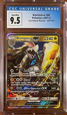 Kommo-o GX / 2017 Pokemon / Sun & Moon Guardians Rising / CGC 9.5 GemMint / #100 • $37