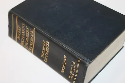 1958 Marks Mechanical Engineers Handbook Sixth Edition By Theodore Baumeister • $15.96