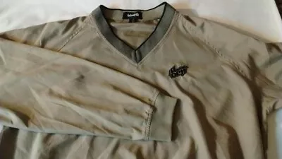 Ashworth Mountain Dew Embroidered Logo LGE Tan Polyester Golf V Neck Wind Jacket • $34.95