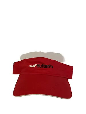 Vintage Butterfly Red Adjustable Visor Hat • $17.49