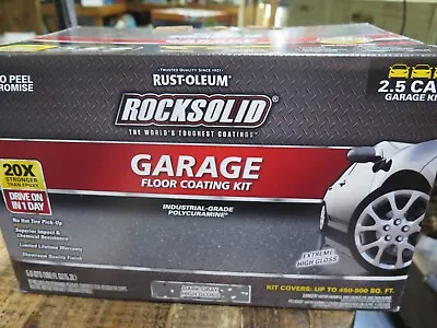 DARK GRAY Rust-Oleum 317284 RockSolid Polycuramine 2.5 Car Garage Floor Coating • $215