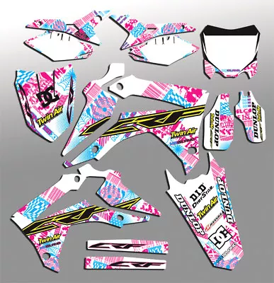 2013 2014 2015 2016  Honda Crf 450r Graphics Nightrider : White / Magenta Kit • $269.76