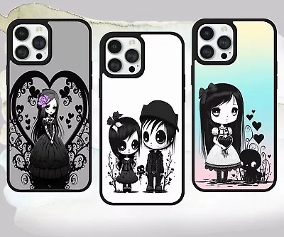Chibi Anime Manga Gothic Girl Love Phone Case Cover For Iphone Samsung Huawei • £7.99