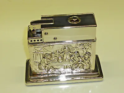 Mylflam Vintage Semi-Automatic Table Lighter W.800 Silver Case - 1937 - Germany • $530.80