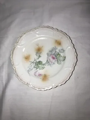 Vintage Ceramic Porcelain Plate Scalloped Floral Pattern Leuchtenburg Germany 6” • $10