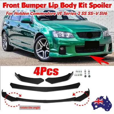 Gloss Black Front Bumper Splitter For Holden Commodore VF VE Series 1 2 SS SV6 A • $43.95