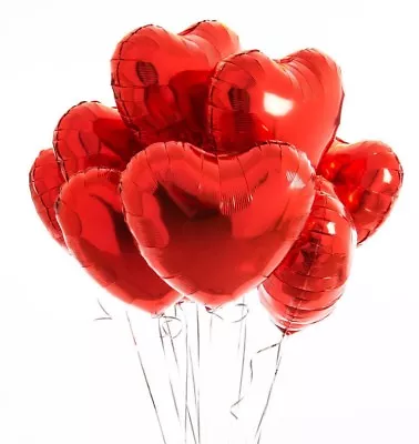 $8.50 • Buy Red Heart 18inch Foil Balloon Helium Hearts Balloons Love Valentine Wedding