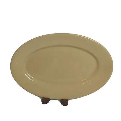 Vtg Small Oval Platter Plate Restaurant Ware Tan McNicol Roloc 11  X 8  USA EUC • $14.01