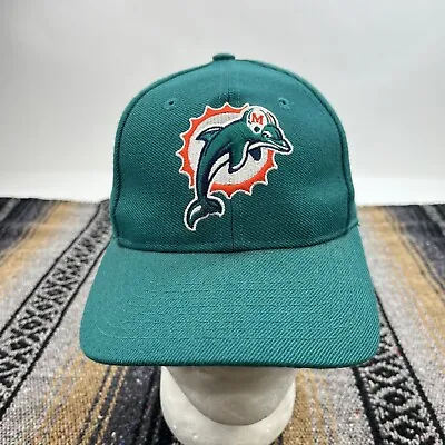 Vintage Miami Dolphins Twin Enterprises Snapback Hat Cap Wool Blend NFL Football • $23.99