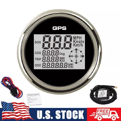 85mm Digital GPS Speedometer Marine Odometer Gauge Car Truck Boat Backlight US • $41.29