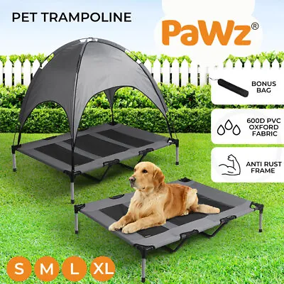 Pawz Pet Trampoline Dog Bed Cat Elevated Hammock With Canopy Raised  Extra Large • $49.99