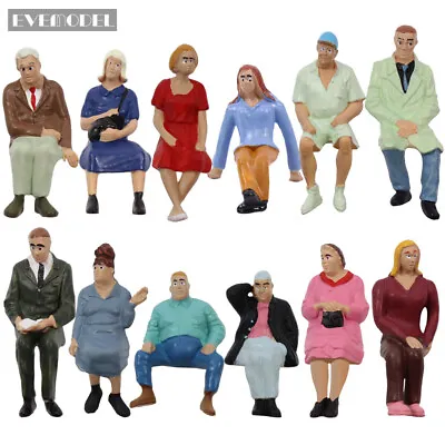 G Scale Model Figure 1:22.5-1:25 All Seated  Painted People Model Railway P2513 • $14.99