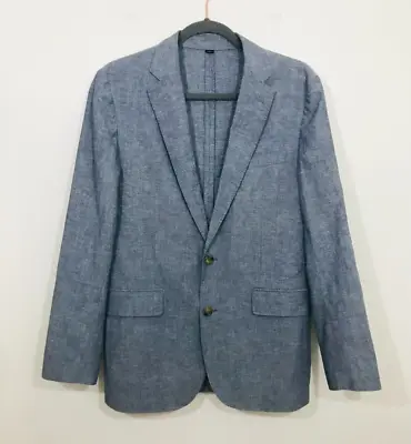 J. Crew Ludlow Slim-Fit Unstructured Cotton Linen Suit Jacket Mens 36R Somelos • $69.98