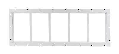 Shed Transom Window 10  X 29  Wht/BR/BLK Tempered Glas Playhouse Animal Shelter • $40