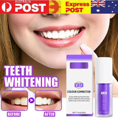 $4.68 • Buy V34-Colour Corrector Teeth Whitening Sensitive Teeth Toothpaste Gel Oral Hygiene