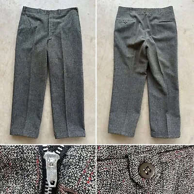 1941 Vtg Bespoke Tailored Gray Kilmarnik Twist Wool Pants 40s ( Suit Blazer ) • $85